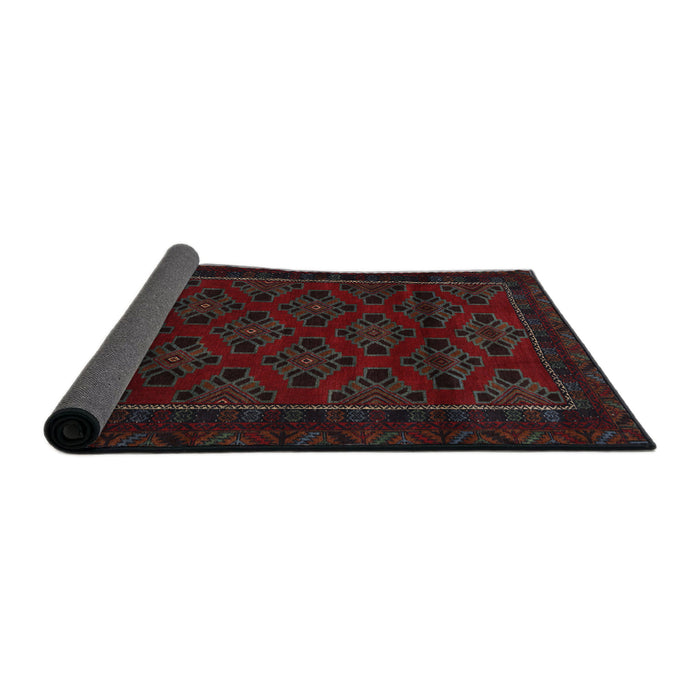 Sideview of Traditional Burgundy Brown Southwestern Rug, tr2396