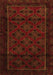 Serging Thickness of Machine Washable Southwestern Orange Country Area Rugs, wshtr2396org