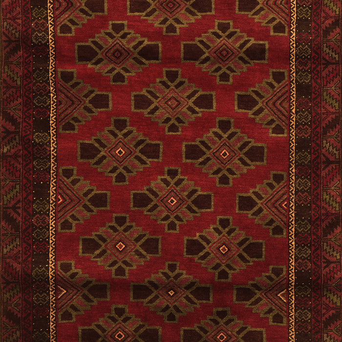 Serging Thickness of Machine Washable Southwestern Orange Country Area Rugs, wshtr2396org