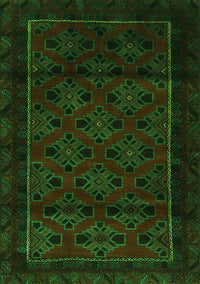 Southwestern Green Country Rug, tr2396grn