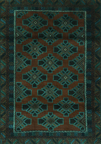 Southwestern Turquoise Country Rug, tr2396turq