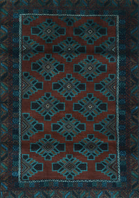 Southwestern Light Blue Country Rug, tr2396lblu