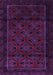 Machine Washable Southwestern Purple Country Area Rugs, wshtr2396pur