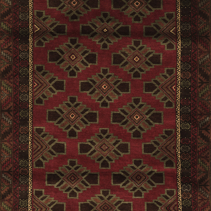 Machine Washable Southwestern Brown Country Rug, wshtr2396brn