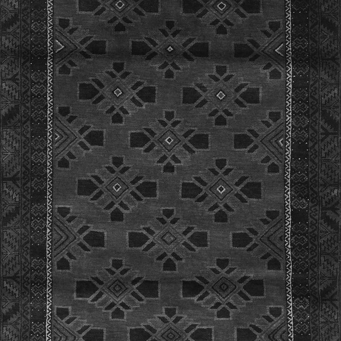 Serging Thickness of Machine Washable Southwestern Gray Country Rug, wshtr2396gry