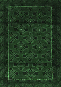 Southwestern Emerald Green Country Rug, tr2396emgrn