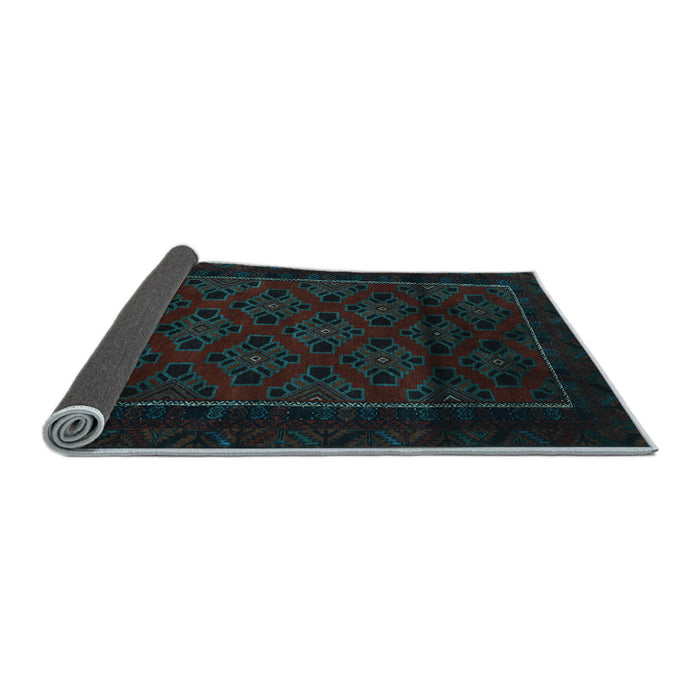 Sideview of Southwestern Light Blue Country Rug, tr2396lblu