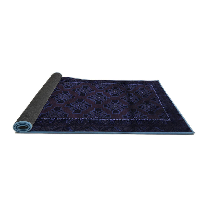 Sideview of Southwestern Blue Country Rug, tr2396blu