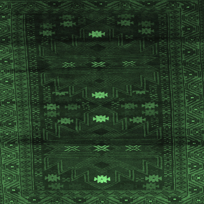 Square Persian Emerald Green Traditional Rug, tr2397emgrn