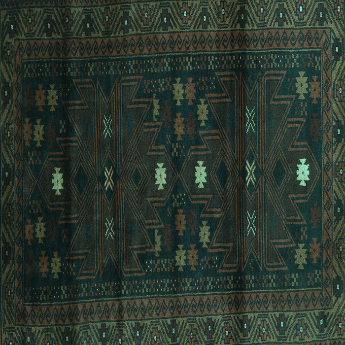 Square Persian Turquoise Traditional Rug, tr2397turq