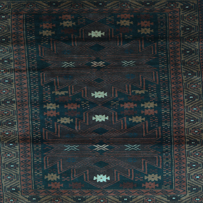 Square Persian Light Blue Traditional Rug, tr2397lblu