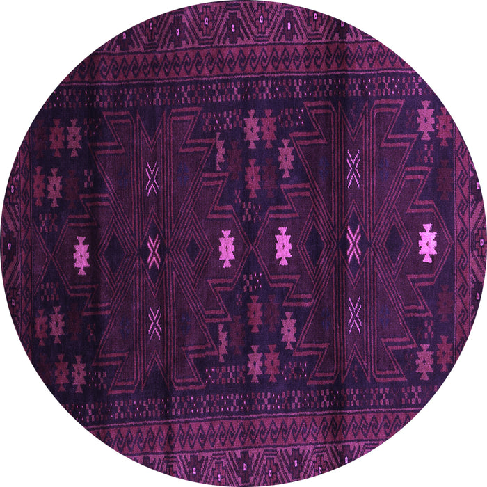 Round Persian Purple Traditional Rug, tr2397pur