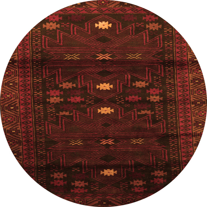 Square Persian Orange Traditional Rug, tr2397org