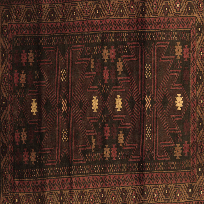 Square Machine Washable Persian Brown Traditional Rug, wshtr2397brn