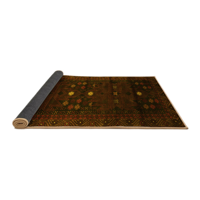 Sideview of Persian Yellow Traditional Rug, tr2397yw
