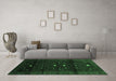 Machine Washable Persian Emerald Green Traditional Area Rugs in a Living Room,, wshtr2397emgrn