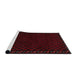 Sideview of Machine Washable Traditional Tomato Red Rug, wshtr2398