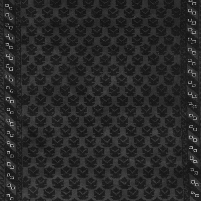 Serging Thickness of Machine Washable Southwestern Gray Country Rug, wshtr2398gry