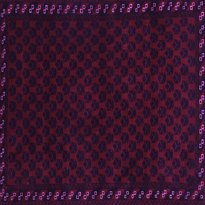 Square Machine Washable Southwestern Purple Country Area Rugs, wshtr2398pur
