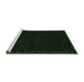 Sideview of Machine Washable Southwestern Emerald Green Country Area Rugs, wshtr2398emgrn