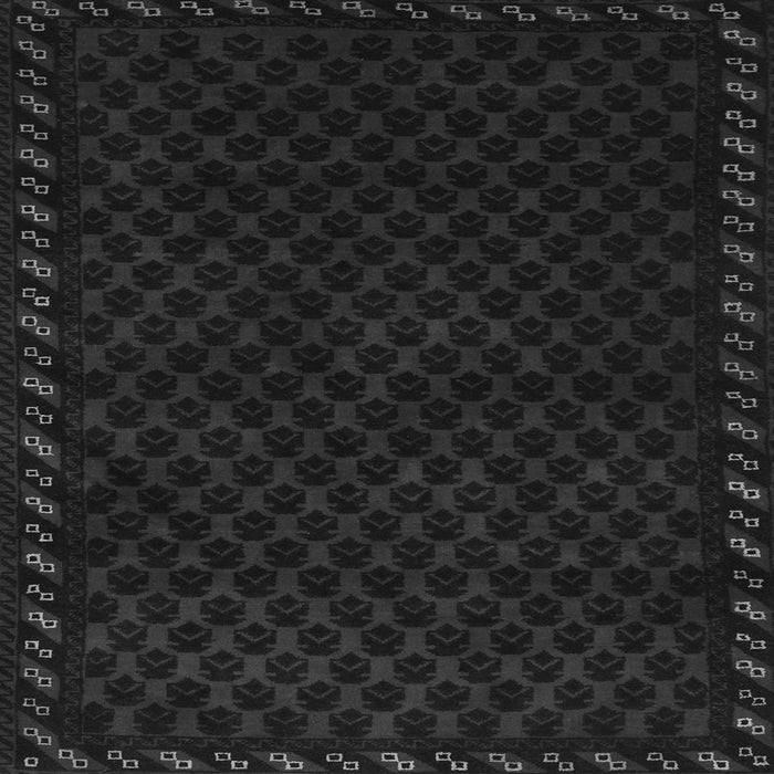 Round Machine Washable Southwestern Gray Country Rug, wshtr2398gry