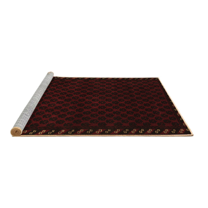 Sideview of Machine Washable Southwestern Brown Country Rug, wshtr2398brn