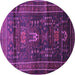 Round Machine Washable Persian Purple Traditional Area Rugs, wshtr2399pur