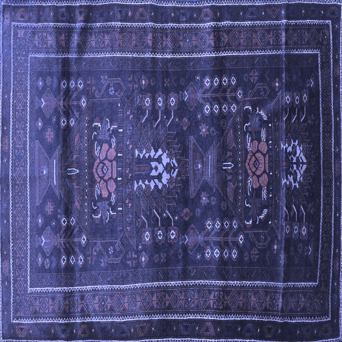 Square Persian Blue Traditional Rug, tr2399blu