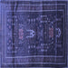 Square Persian Blue Traditional Rug, tr2399blu