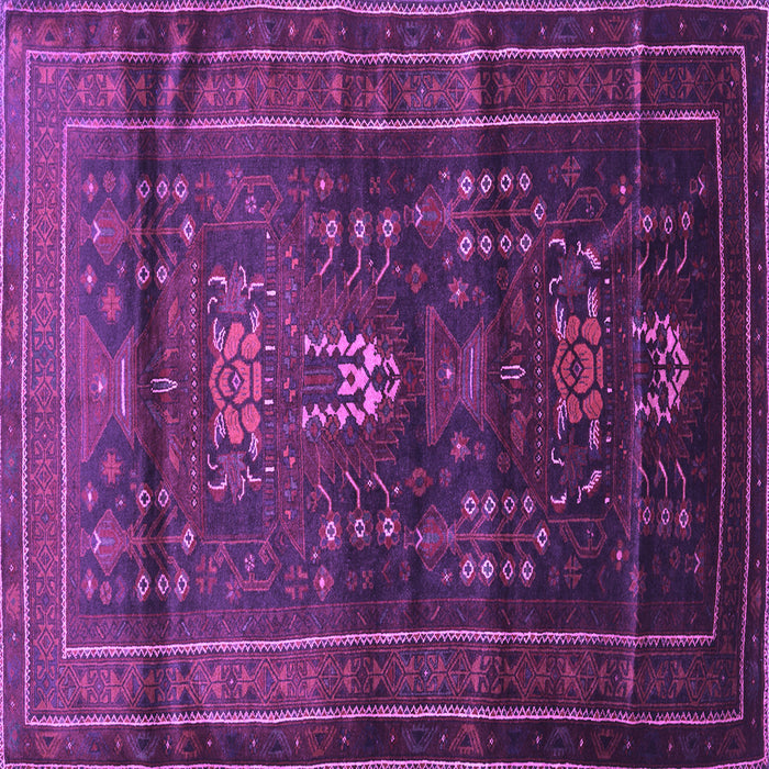 Square Machine Washable Persian Purple Traditional Area Rugs, wshtr2399pur