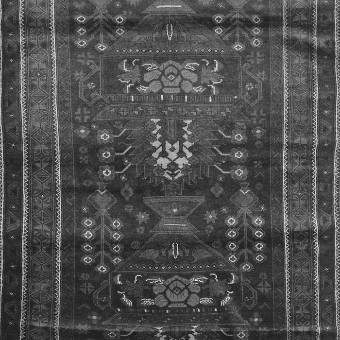 Serging Thickness of Machine Washable Persian Gray Traditional Rug, wshtr2399gry