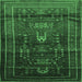 Square Persian Emerald Green Traditional Rug, tr2399emgrn