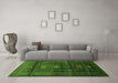 Machine Washable Persian Green Traditional Area Rugs in a Living Room,, wshtr2399grn