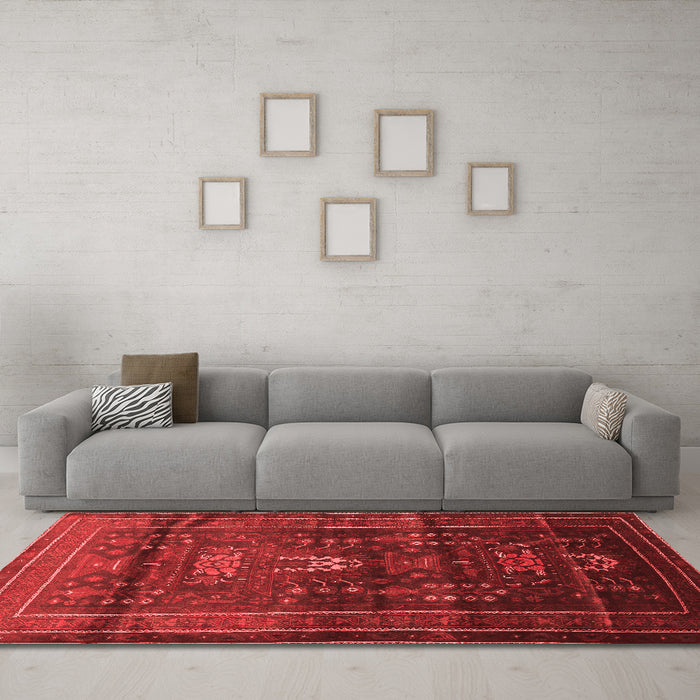 Traditional Red Washable Rugs