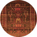 Square Persian Orange Traditional Rug, tr2399org