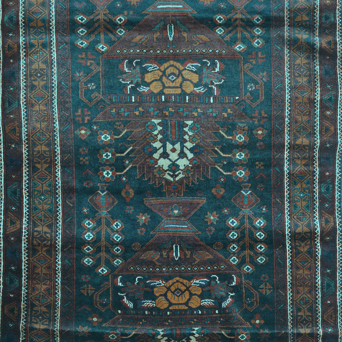 Machine Washable Persian Light Blue Traditional Rug, wshtr2399lblu