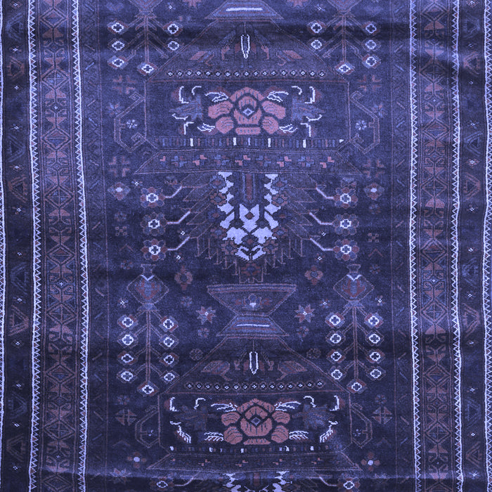 Machine Washable Persian Blue Traditional Rug, wshtr2399blu