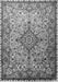 Serging Thickness of Machine Washable Medallion Gray Traditional Rug, wshtr239gry