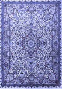 Medallion Blue Traditional Rug, tr239blu