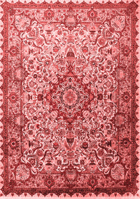 Medallion Red Traditional Rug, tr239red