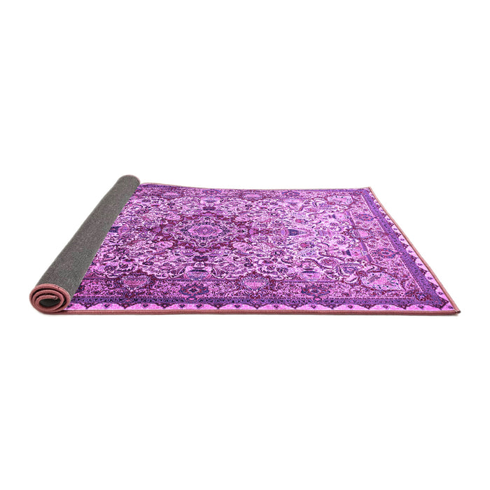 Sideview of Medallion Purple Traditional Rug, tr239pur