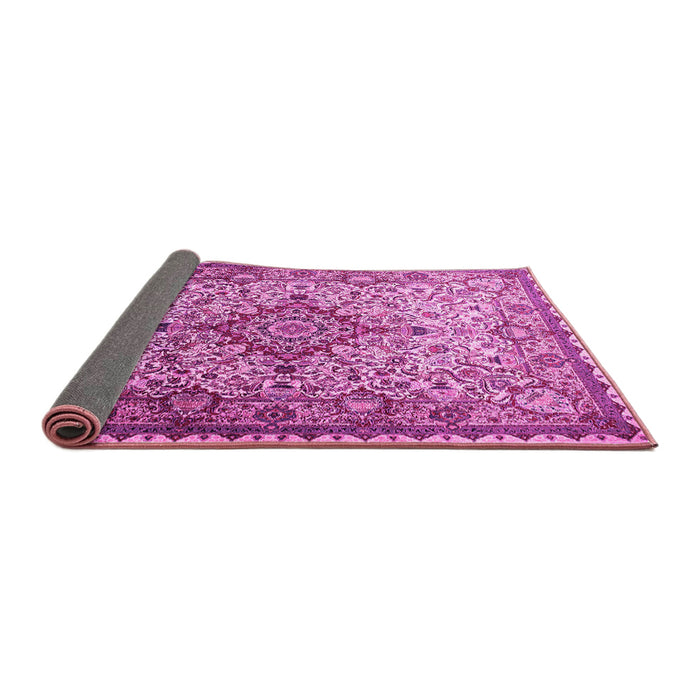 Sideview of Medallion Pink Traditional Rug, tr239pnk