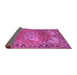 Sideview of Medallion Pink Traditional Rug, tr23pnk