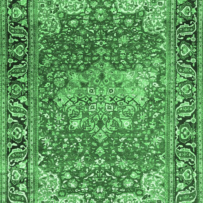 Medallion Emerald Green Traditional Rug, tr23emgrn