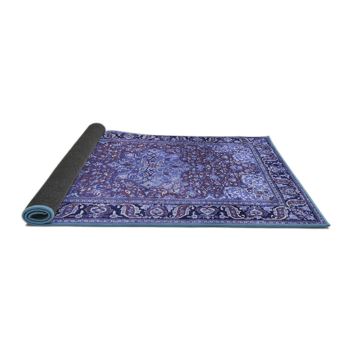 Sideview of Medallion Blue Traditional Rug, tr23blu
