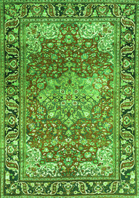 Medallion Green Traditional Rug, tr23grn