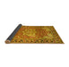 Sideview of Medallion Yellow Traditional Rug, tr23yw