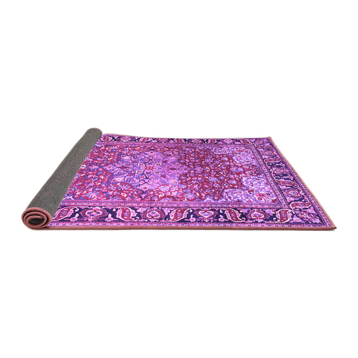 Sideview of Medallion Purple Traditional Rug, tr23pur