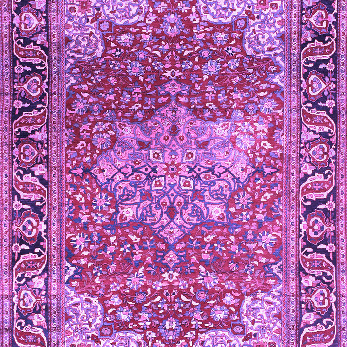 Machine Washable Medallion Purple Traditional Area Rugs, wshtr23pur