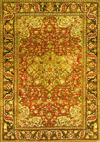 Medallion Yellow Traditional Rug, tr23yw